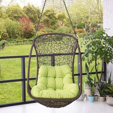 BIANCHI SINGLE SEATER HANGING SWING WITHOUT STAND FOR BALCONY , GARDEN SWING (DARK BROWN )